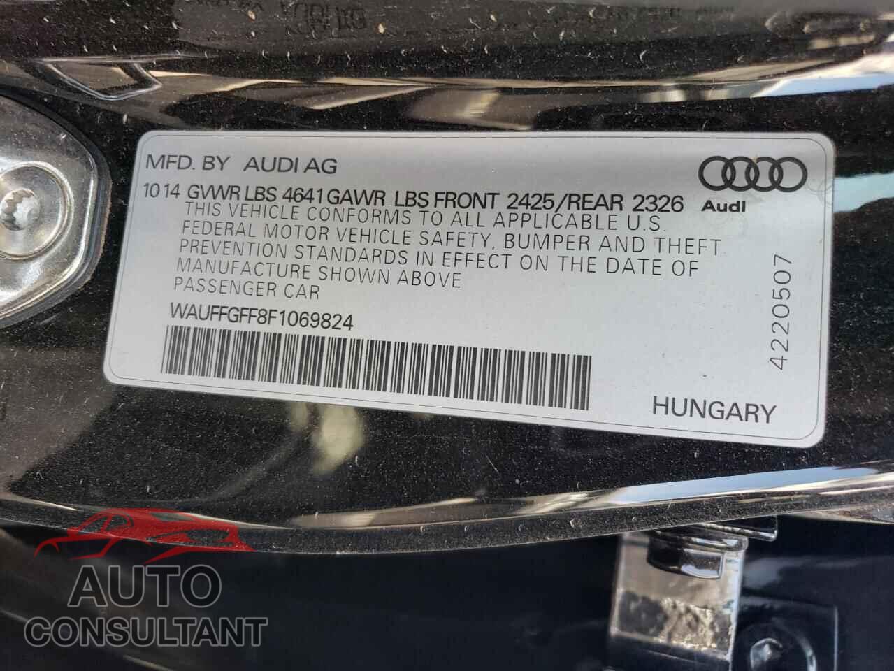 AUDI S3 2015 - WAUFFGFF8F1069824