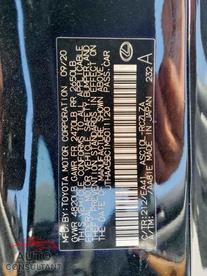 LEXUS RC300 2021 - JTHAA5BC1M5011120