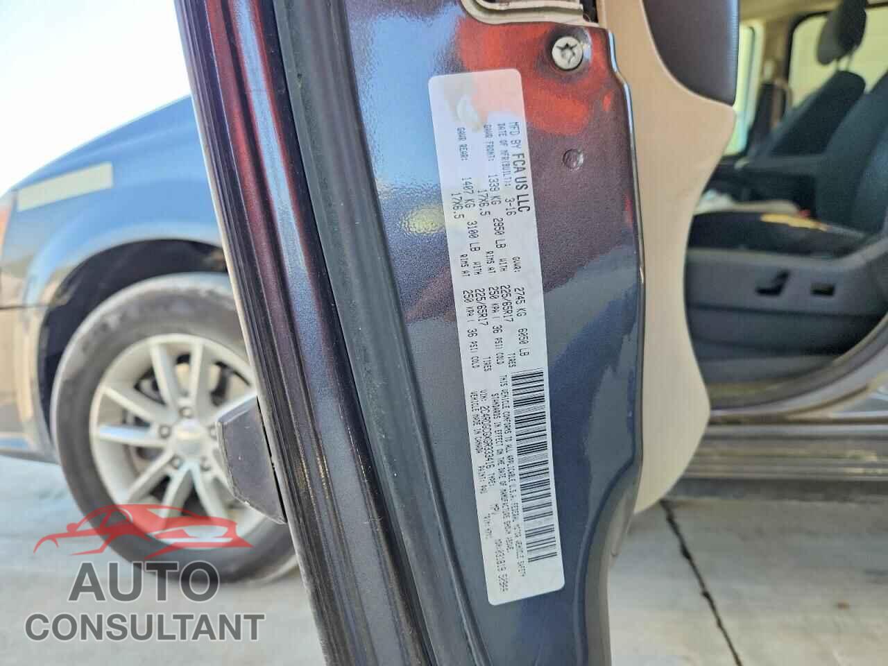 DODGE CARAVAN 2016 - 2C4RDGCGXGR333416
