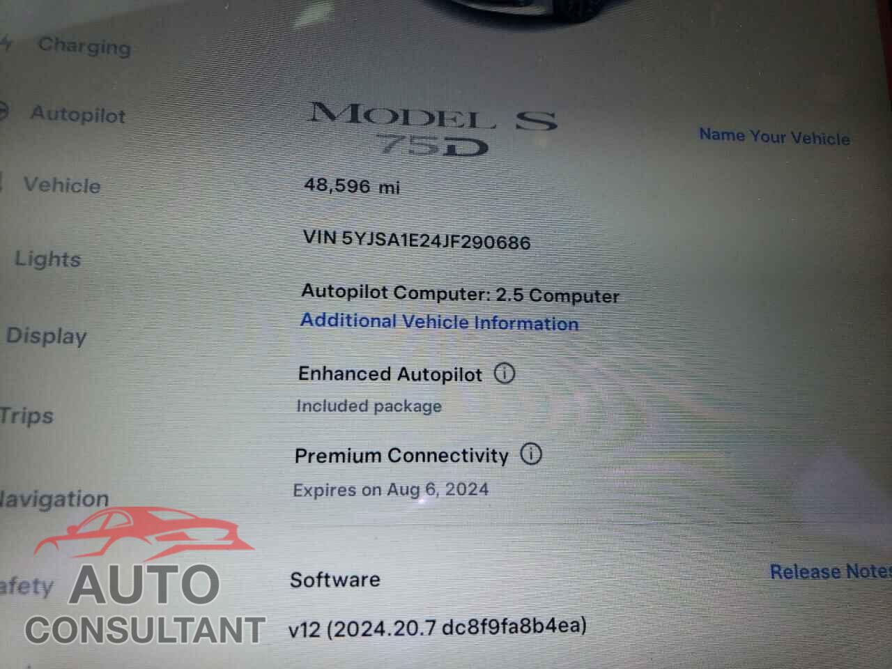 TESLA MODEL S 2018 - 5YJSA1E24JF290686