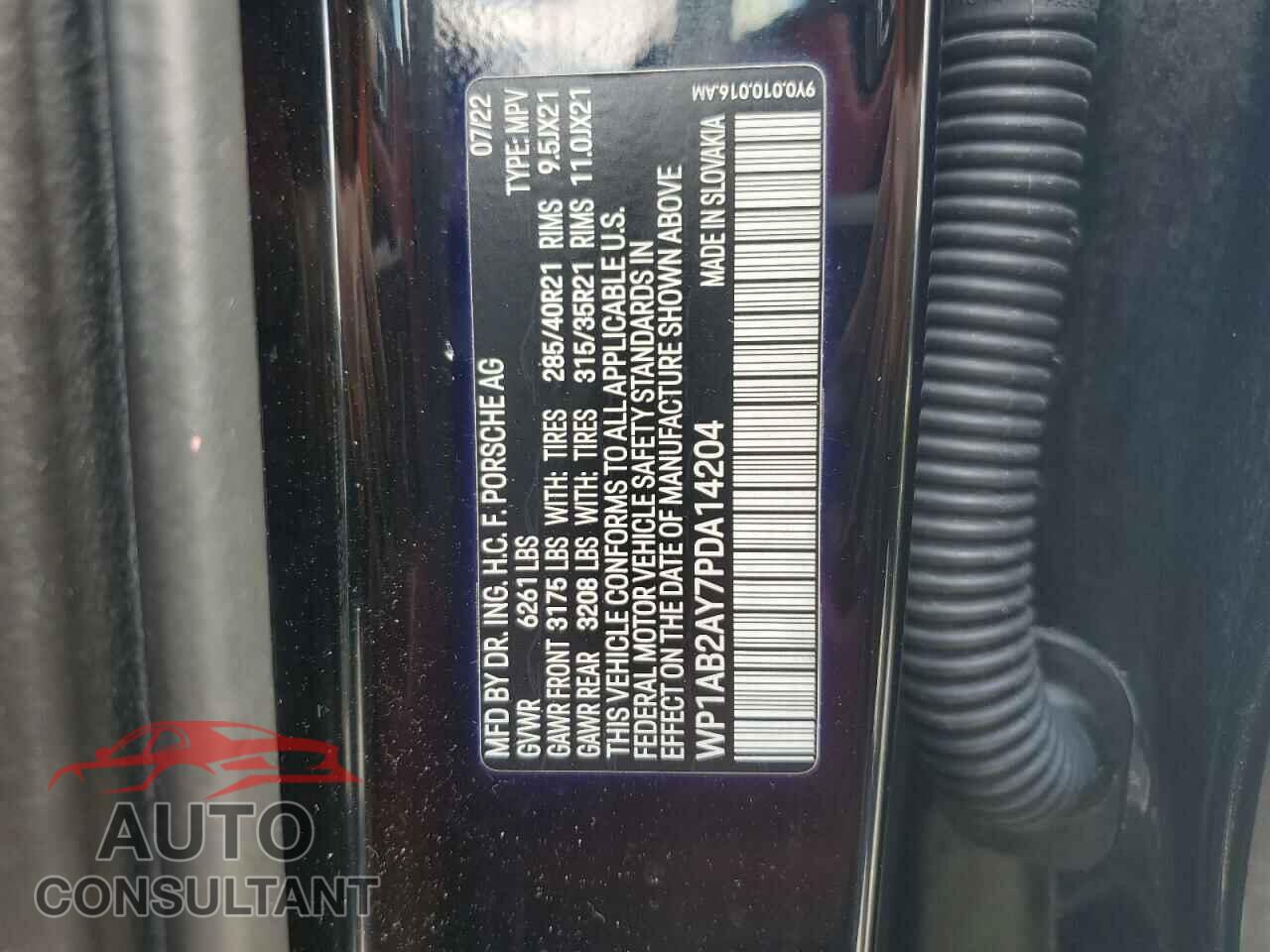 PORSCHE CAYENNE 2023 - WP1AB2AY7PDA14204