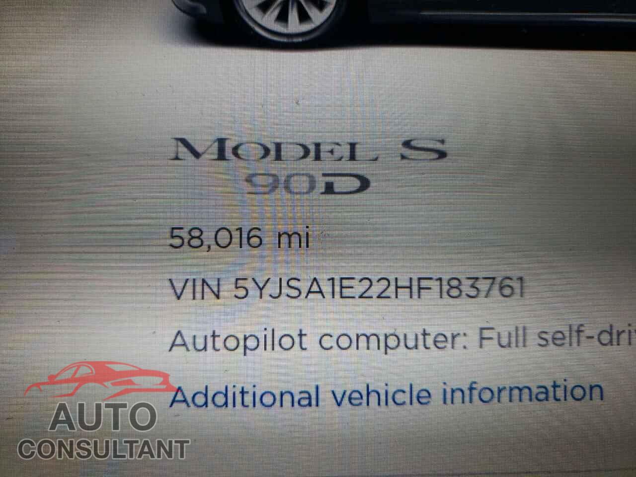 TESLA MODEL S 2017 - 5YJSA1E22HF183761