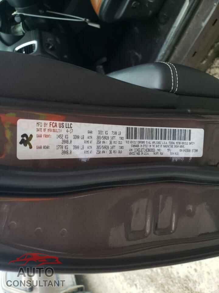 DODGE DURANGO 2017 - 1C4SDJET1HC903953