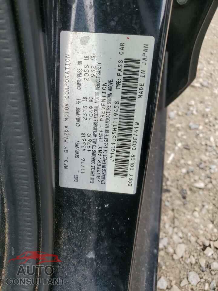 MAZDA 6 2017 - JM1GL1U55H1119458