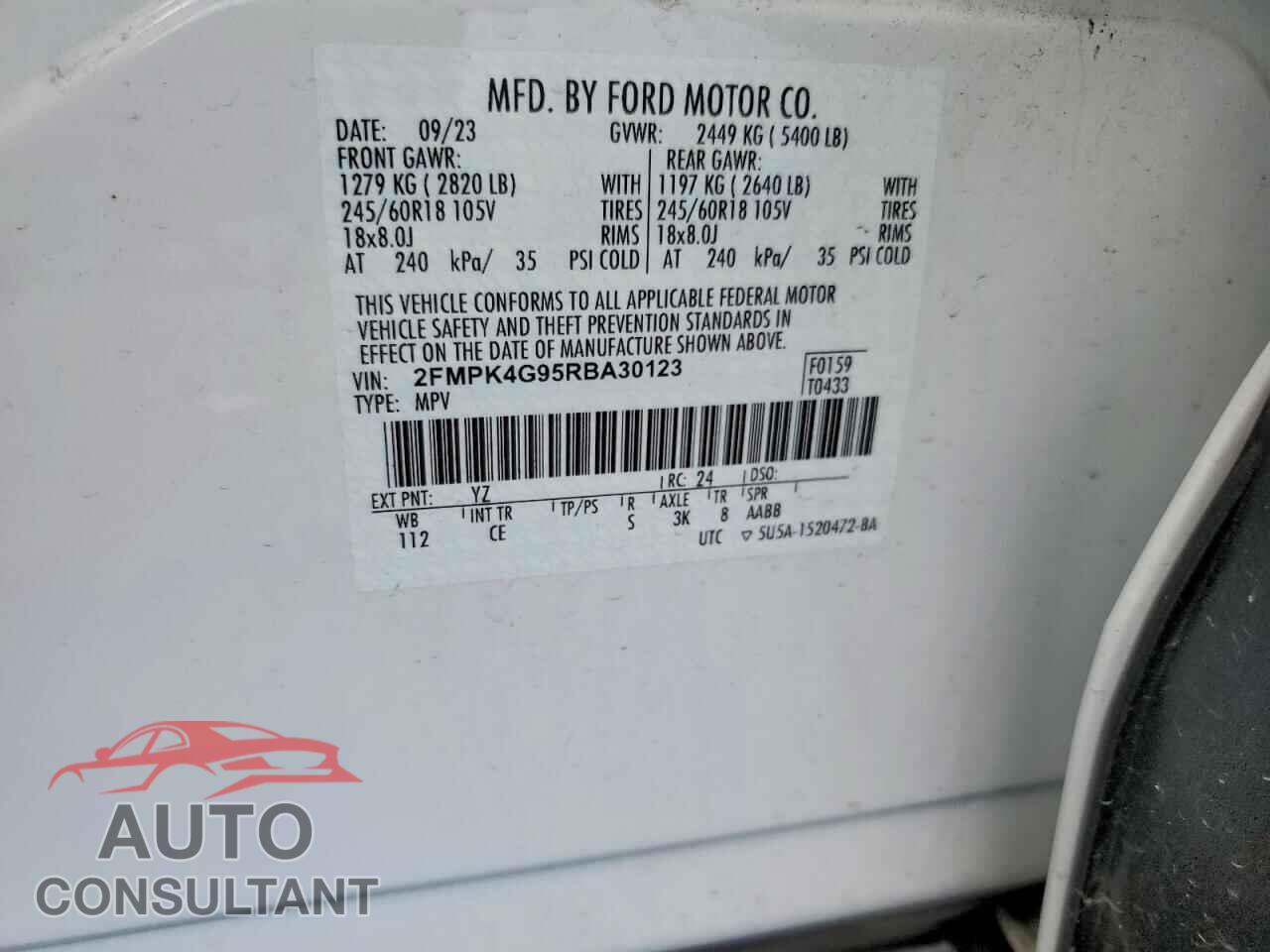 FORD EDGE 2024 - 2FMPK4G95RBA30123