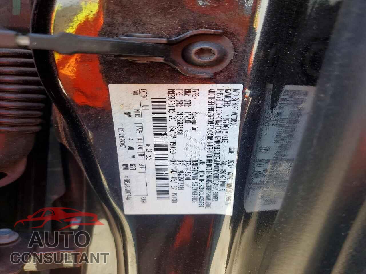 FORD FOCUS 2012 - 1FAHP3K21CL426769