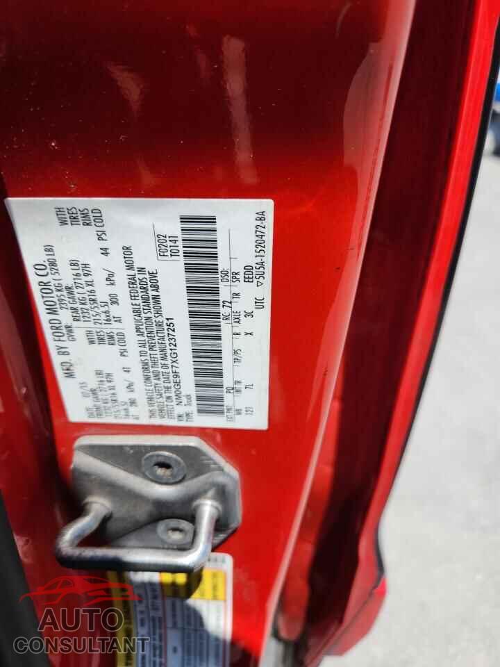FORD TRANSIT 2016 - NM0GE9F7XG1237251