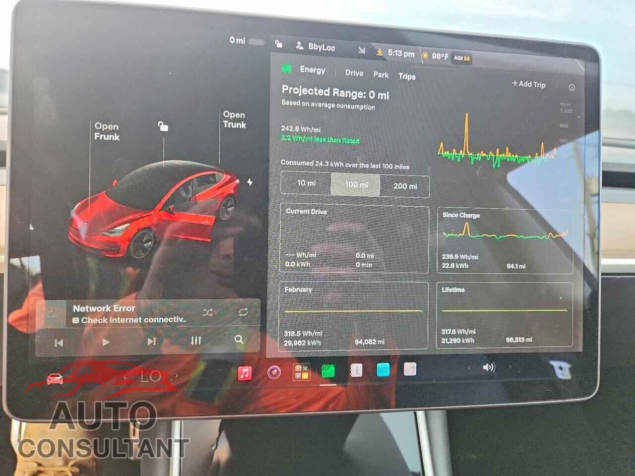 TESLA MODEL 3 2018 - 5YJ3E1EB8JF104432