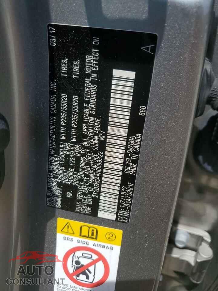 LEXUS RX350 2017 - 2T2BZMCA4HC089322