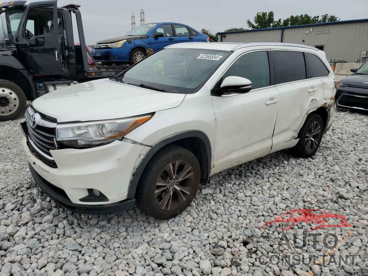 TOYOTA HIGHLANDER 2016 - 5TDJKRFH6GS297346