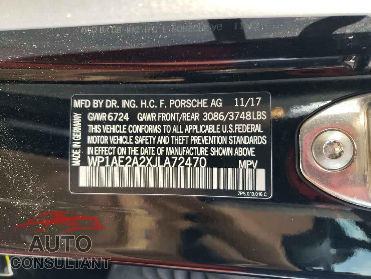 PORSCHE CAYENNE 2018 - WP1AE2A2XJLA72470