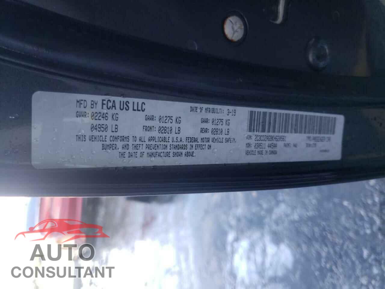 DODGE CHALLENGER 2019 - 2C3CDZAG9KH620561