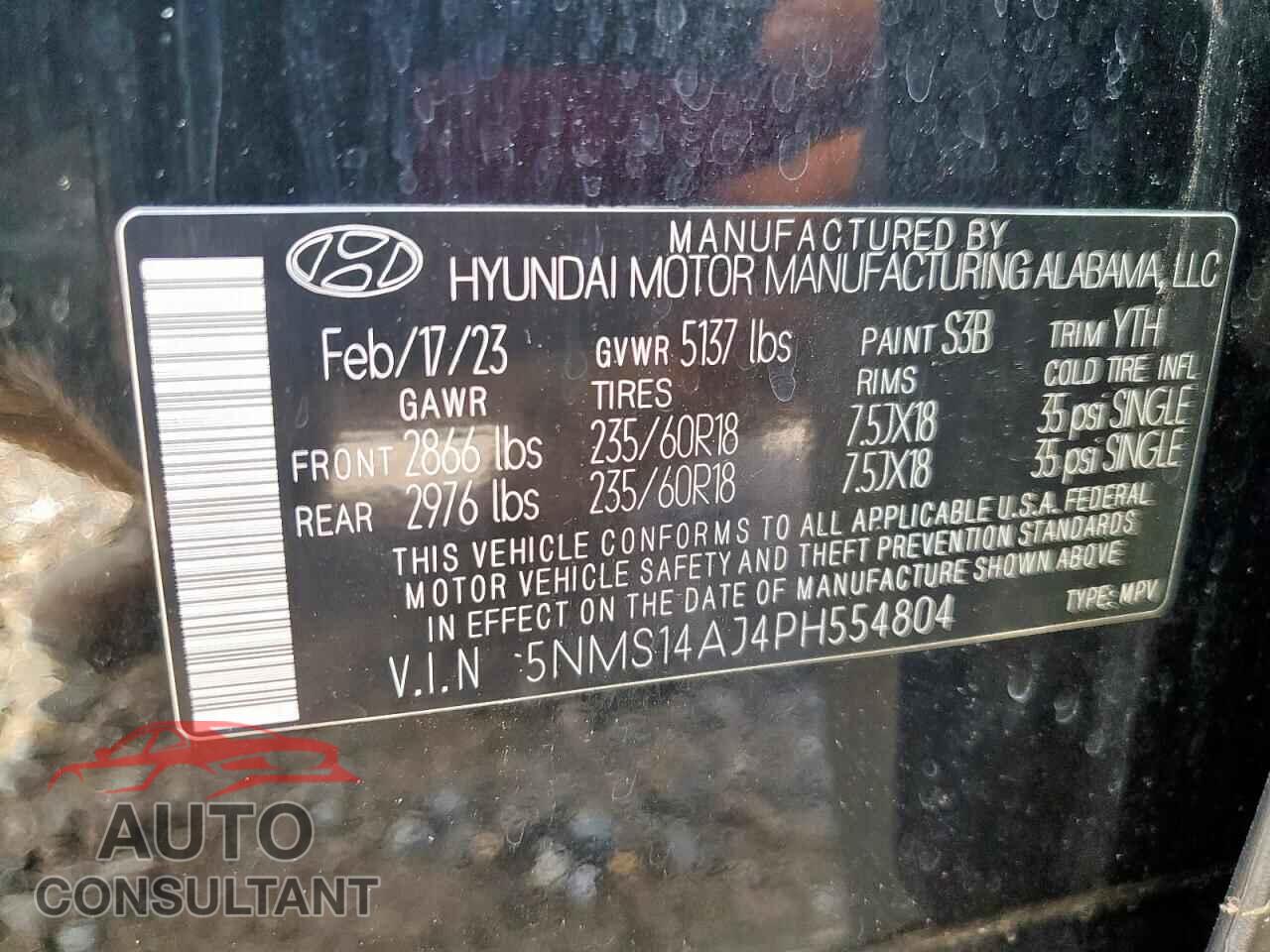 HYUNDAI SANTA FE 2023 - 5NMS14AJ4PH554804