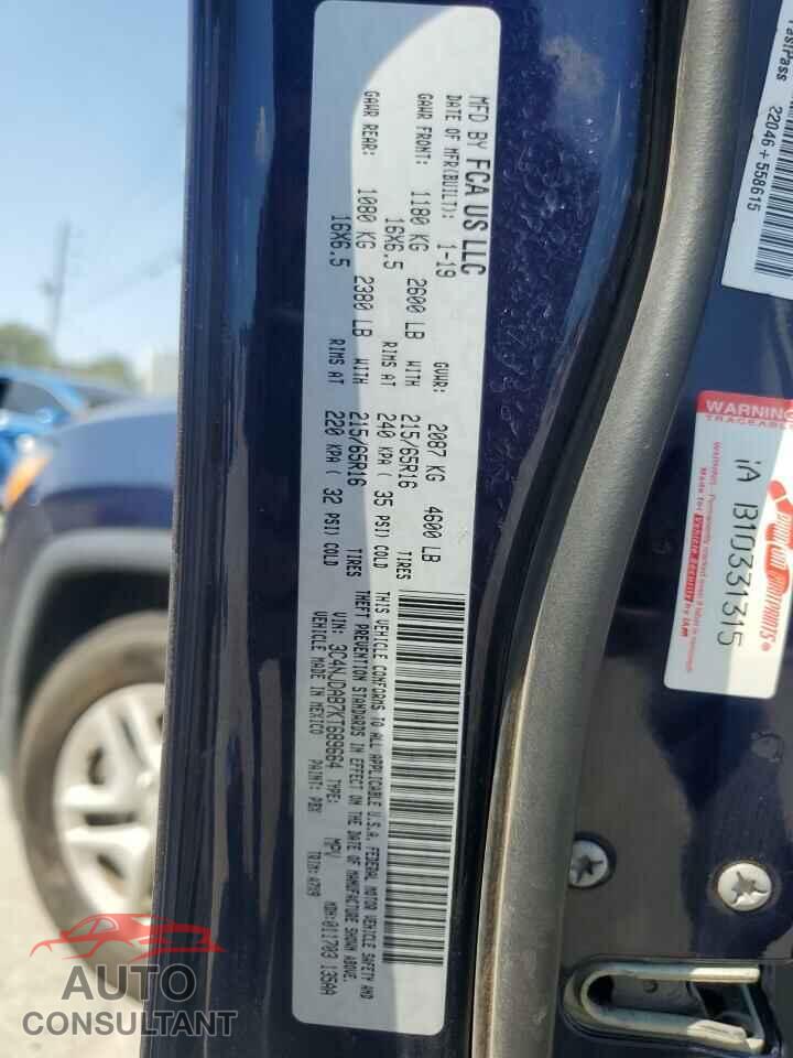 JEEP COMPASS 2019 - 3C4NJDAB7KT689664