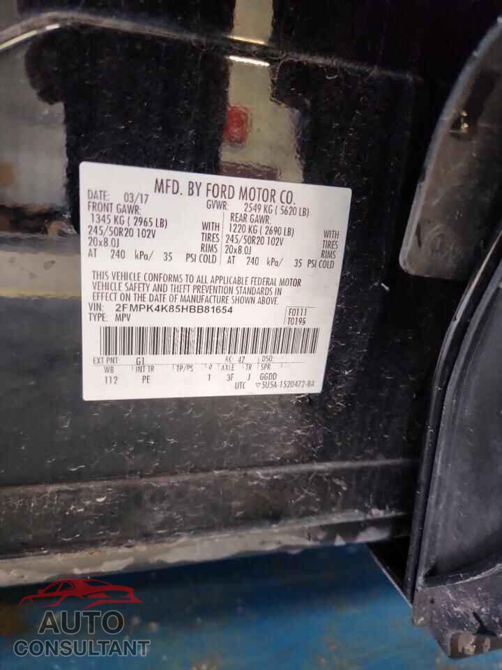 FORD EDGE 2017 - 2FMPK4K85HBB81654