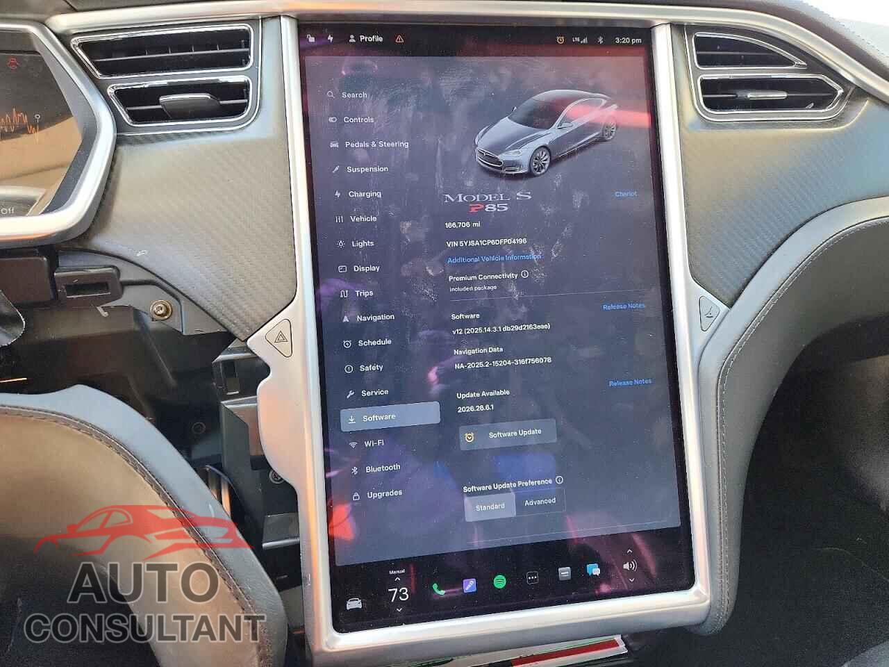 TESLA MODEL S 2013 - 5YJSA1CP6DFP04196