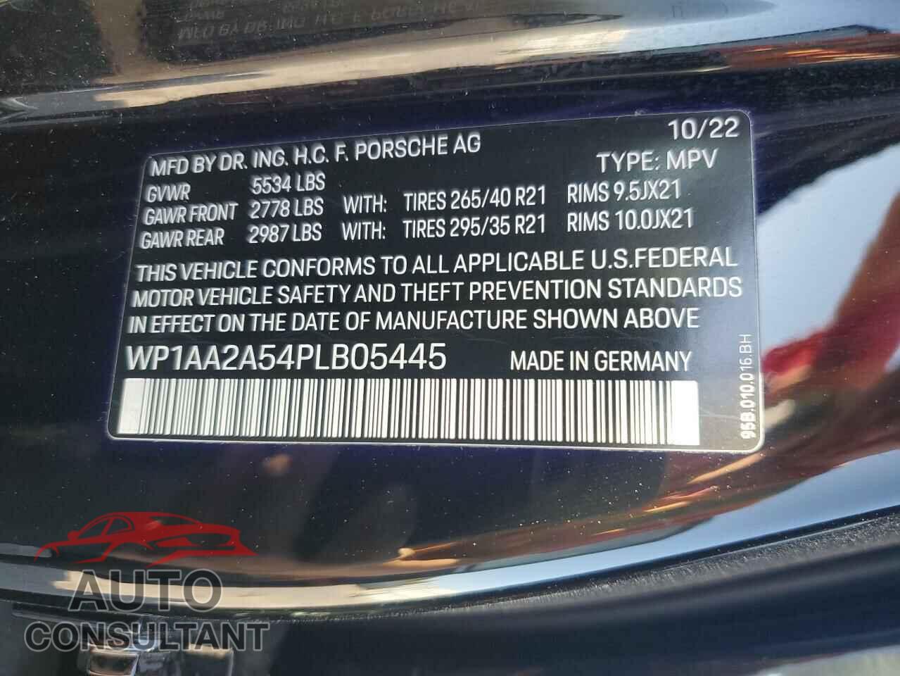 PORSCHE MACAN BASE 2023 - WP1AA2A54PLB05445
