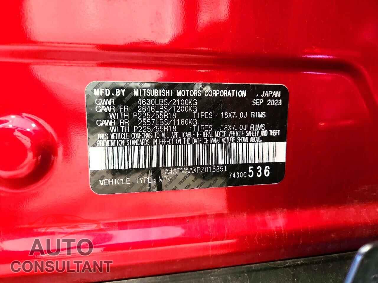 MITSUBISHI ECLIPSE 2024 - JA4ATVAAXRZ015351