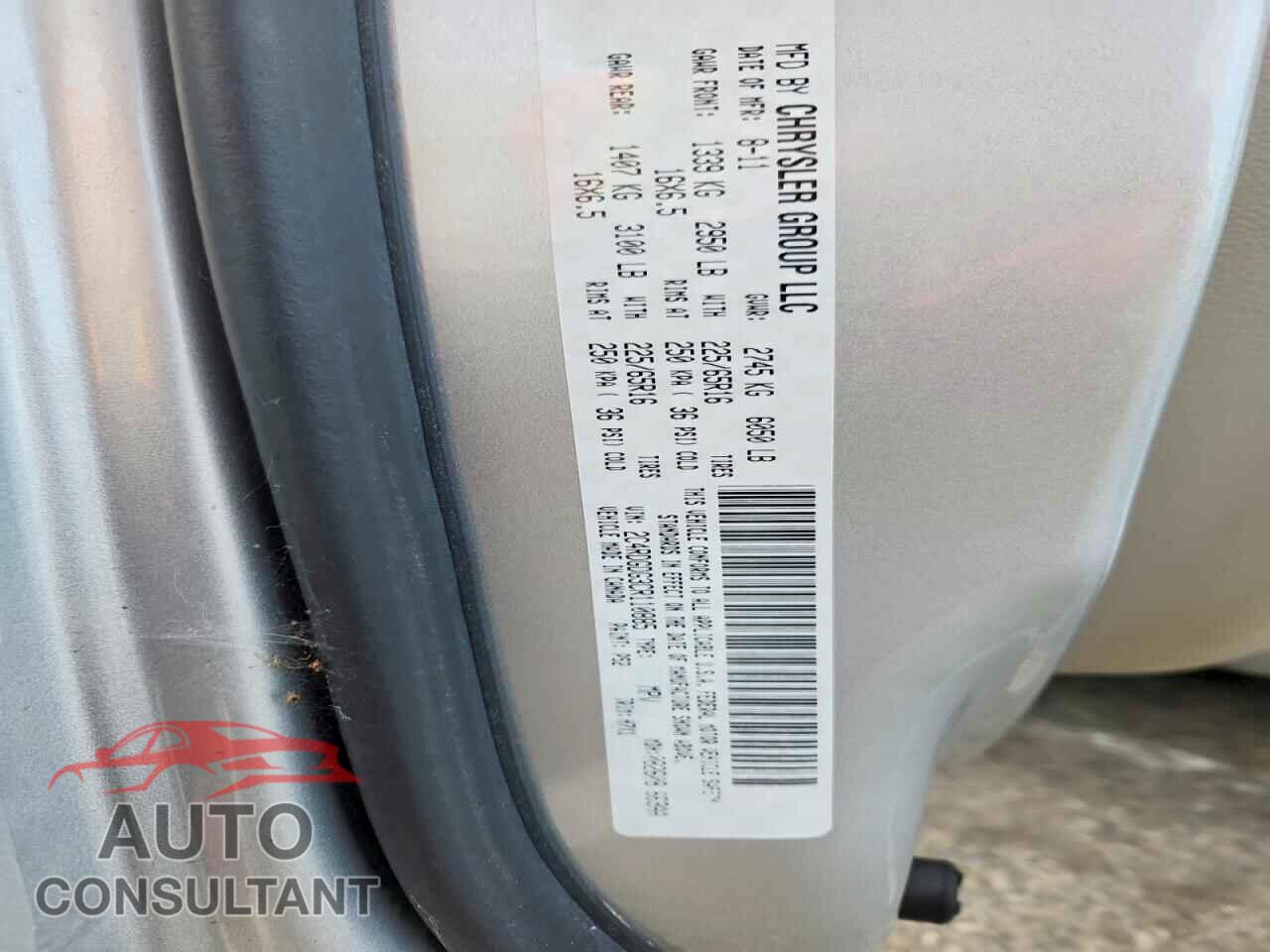 DODGE CARAVAN 2012 - 2C4RDGDG3CR110885
