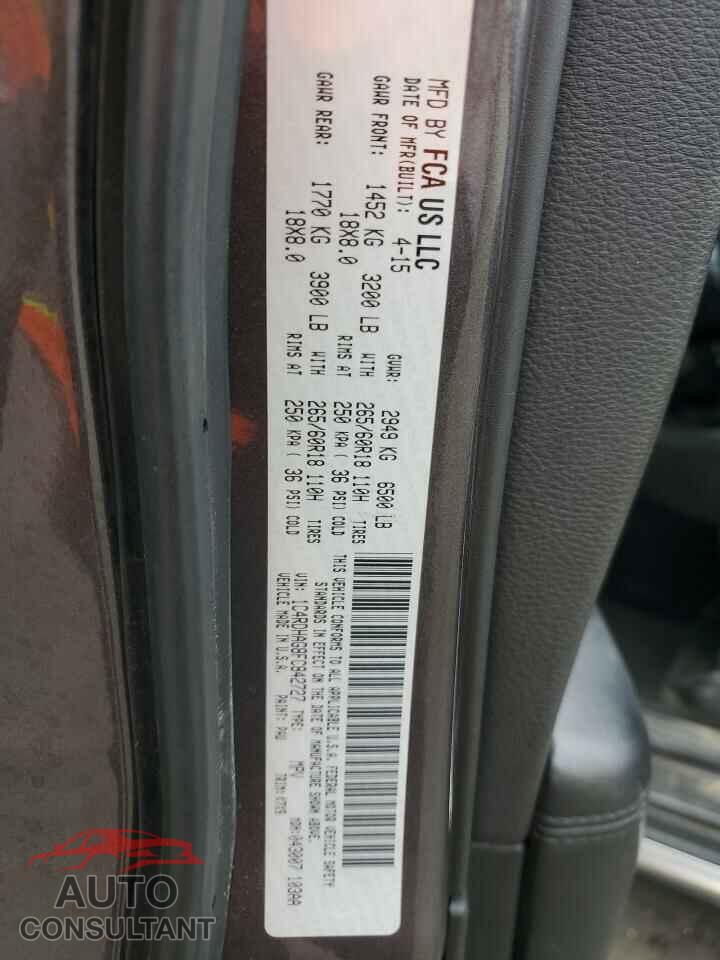 DODGE DURANGO 2015 - 1C4RDHAG8FC842727
