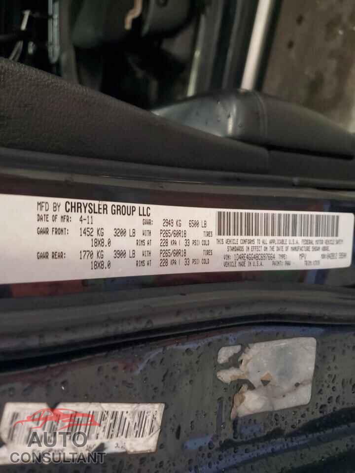 DODGE DURANGO 2011 - 1D4RE4GG4BC697664