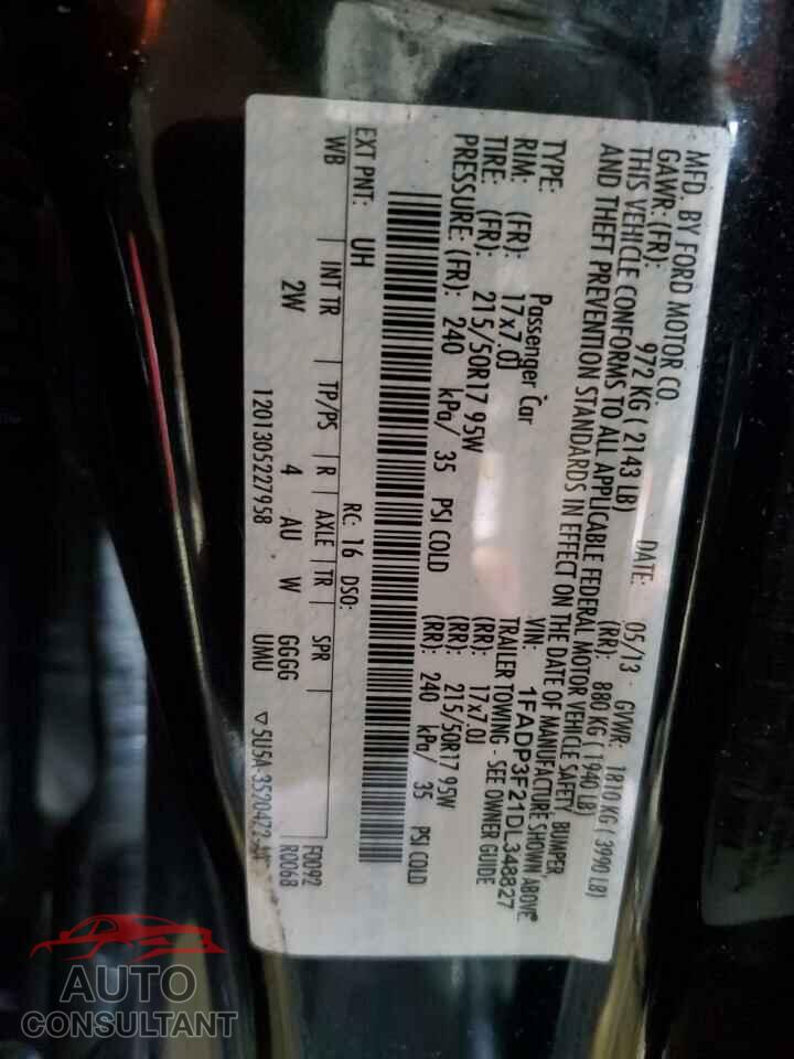 FORD FOCUS 2013 - 1FADP3F21DL348827