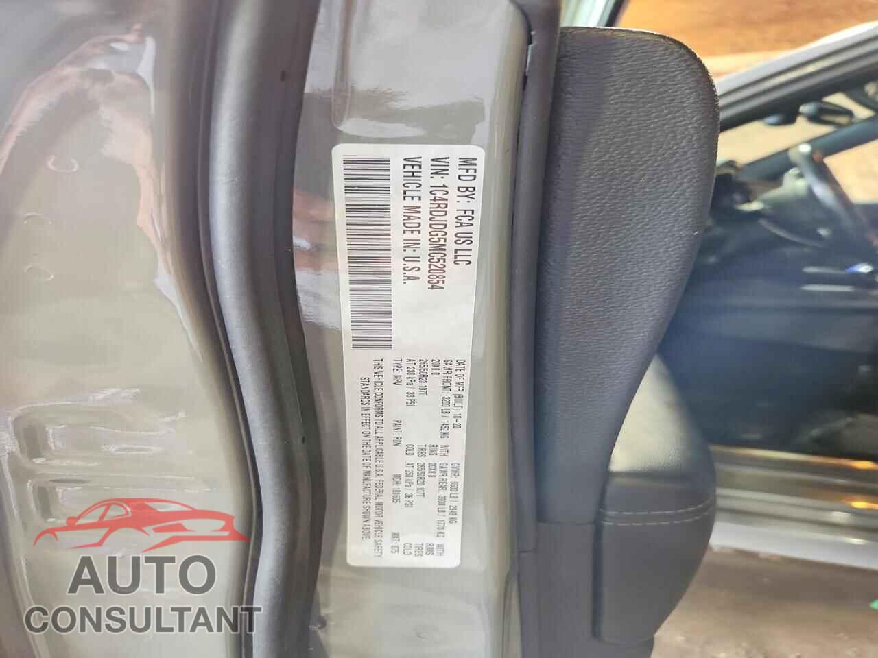 DODGE DURANGO 2021 - 1C4RDJDG5MC520854