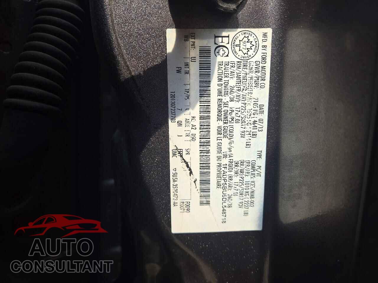 FORD CMAX 2013 - 1FADP5BU6DL548718