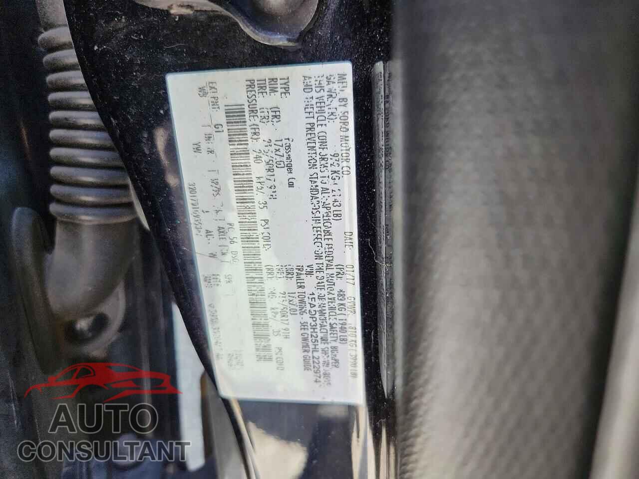 FORD FOCUS 2017 - 1FADP3H25HL222974