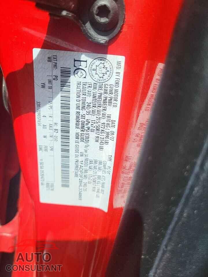 FORD FOCUS 2017 - 1FADP3F28HL334865