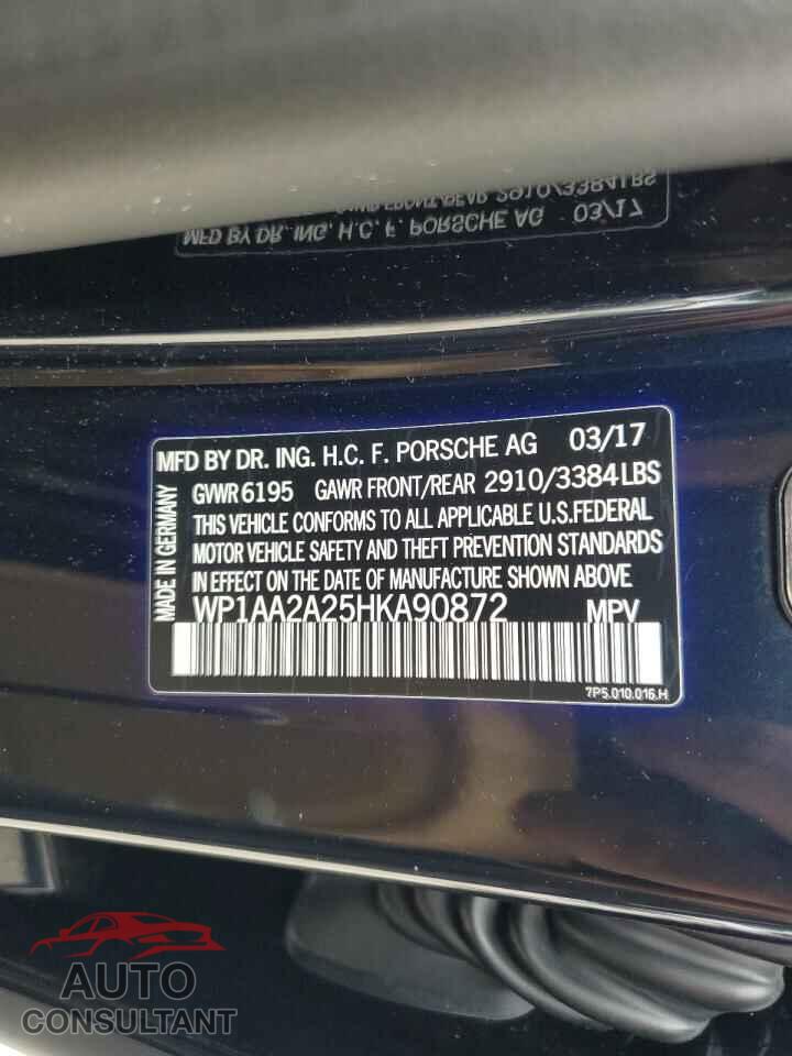 PORSCHE CAYENNE 2017 - WP1AA2A25HKA90872
