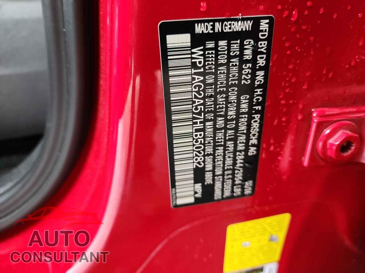 PORSCHE MACAN 2017 - WP1AG2A57HLB50282