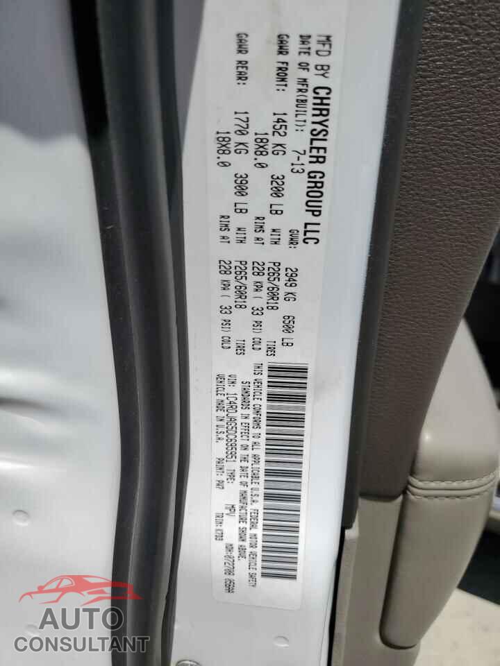 DODGE DURANGO 2013 - 1C4RDJAG5DC695951