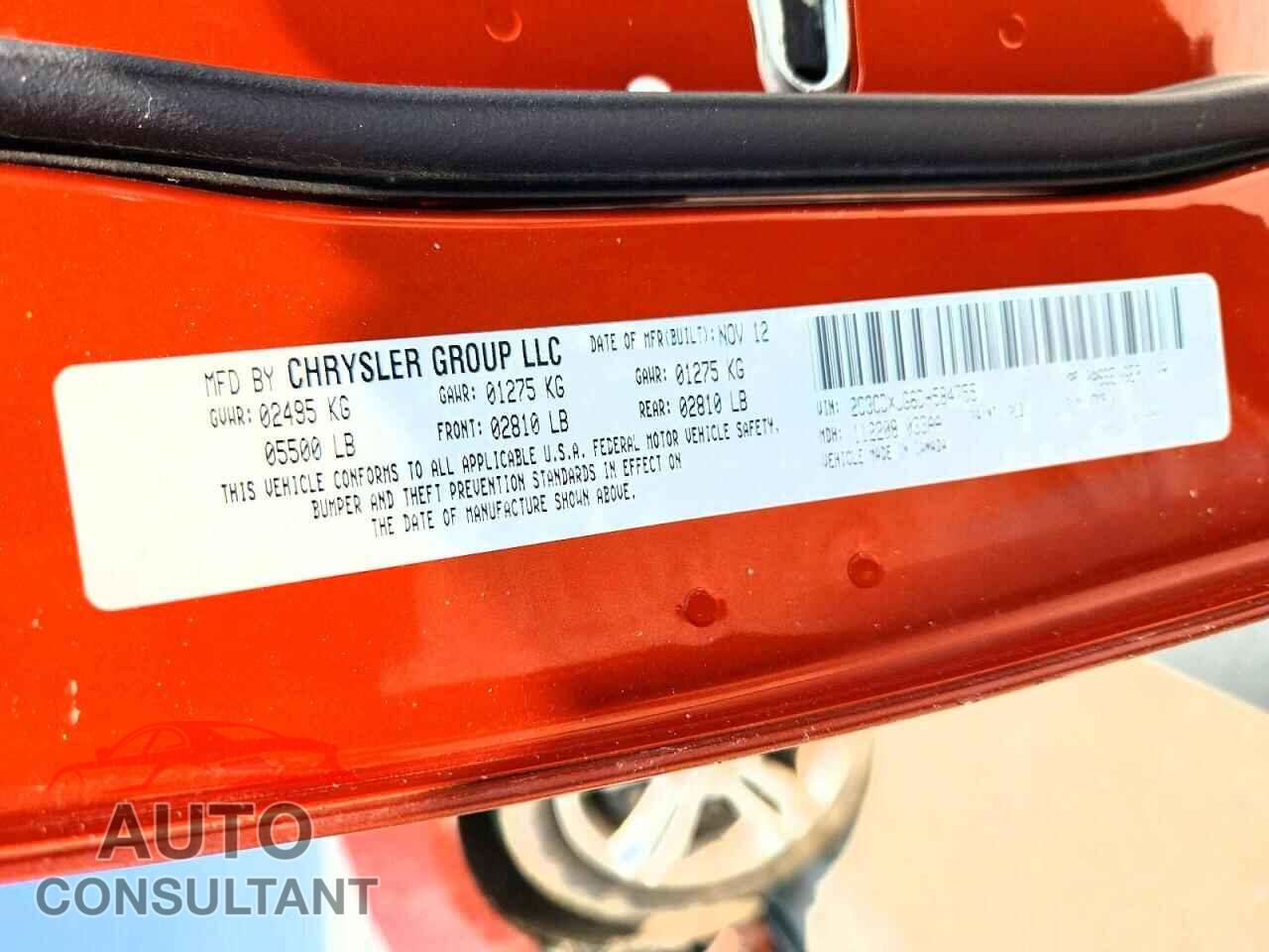 DODGE CHARGER 2013 - 2C3CDXJG6DH584755