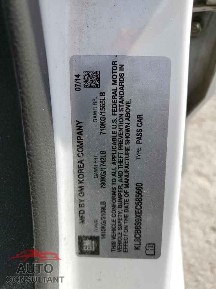 CHEVROLET SPARK 2014 - KL8CB6S9XEC585660