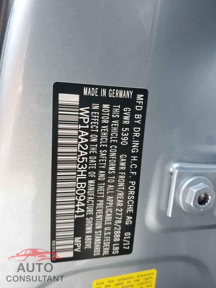 PORSCHE MACAN 2017 - WP1AA2A53HLB09441