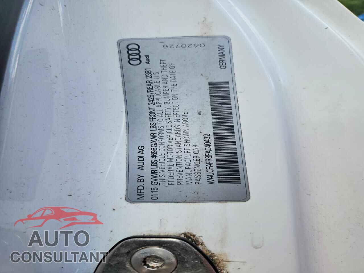 AUDI A5 2015 - WAUCFAFR8FA040432