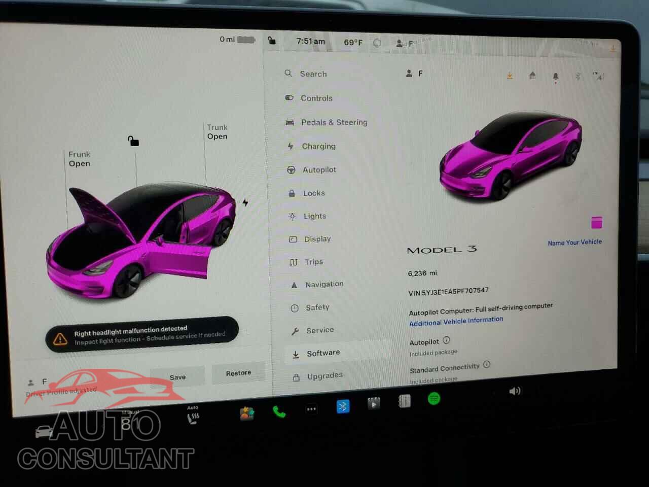 TESLA MODEL 3 2023 - 5YJ3E1EA5PF707547