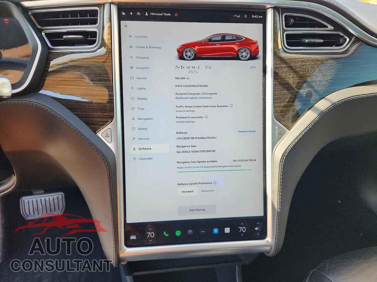 TESLA MODEL S 2014 - 5YJSA1H16EFP55199