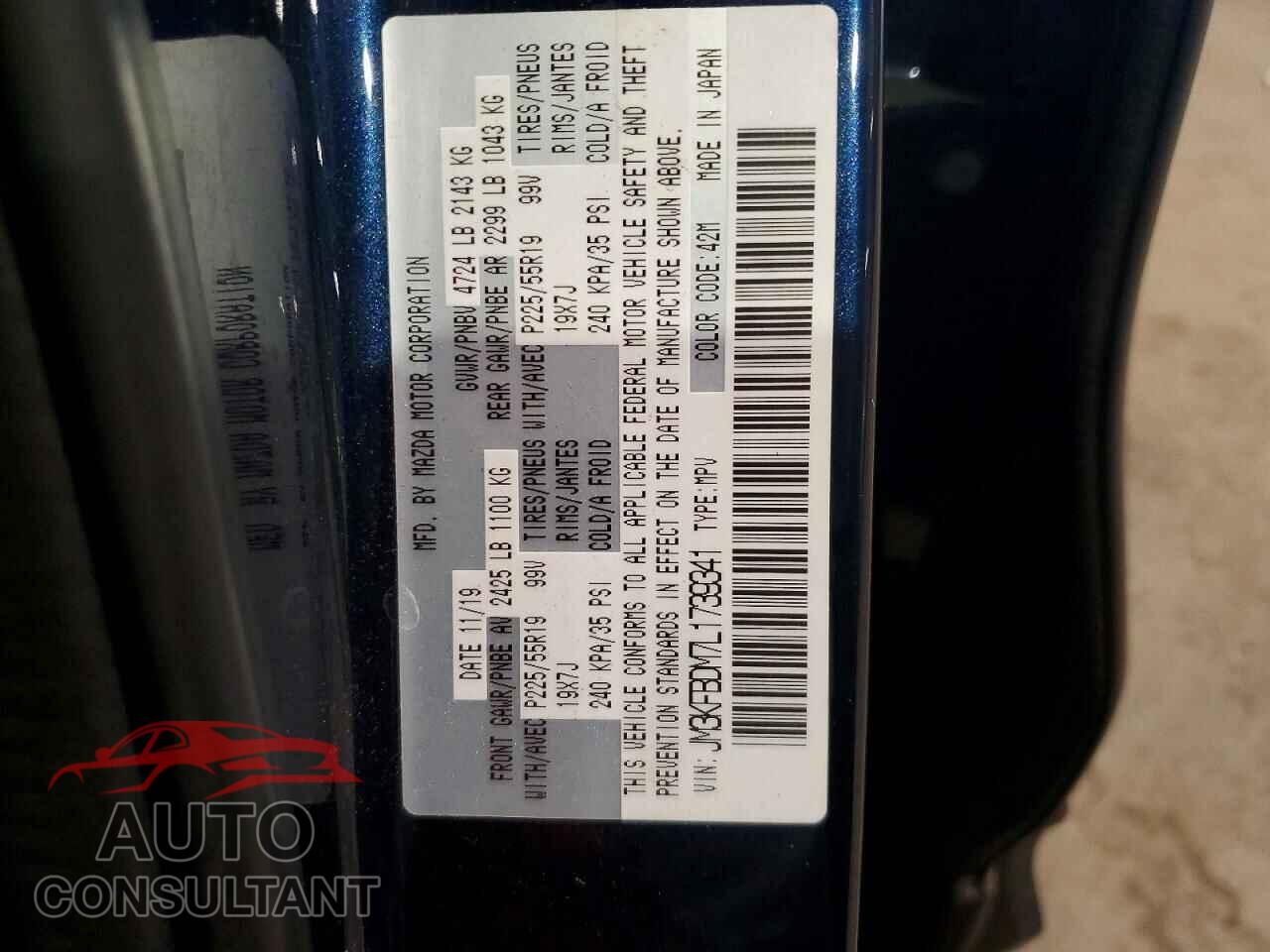 MAZDA CX-5 2020 - JM3KFBDM7L1739341
