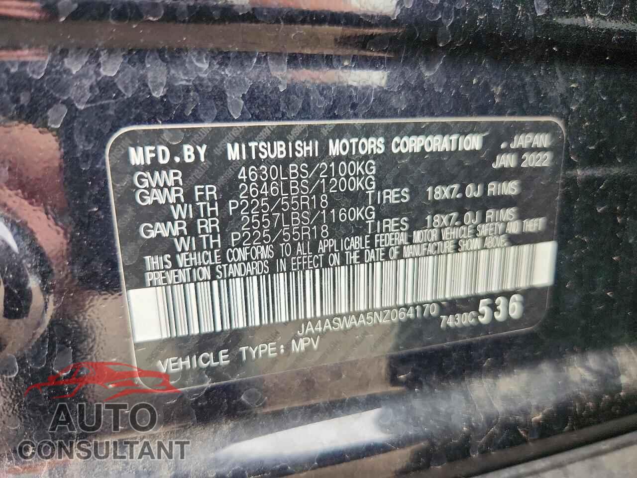 MITSUBISHI ECLIPSE 2022 - JA4ASWAA5NZ064170