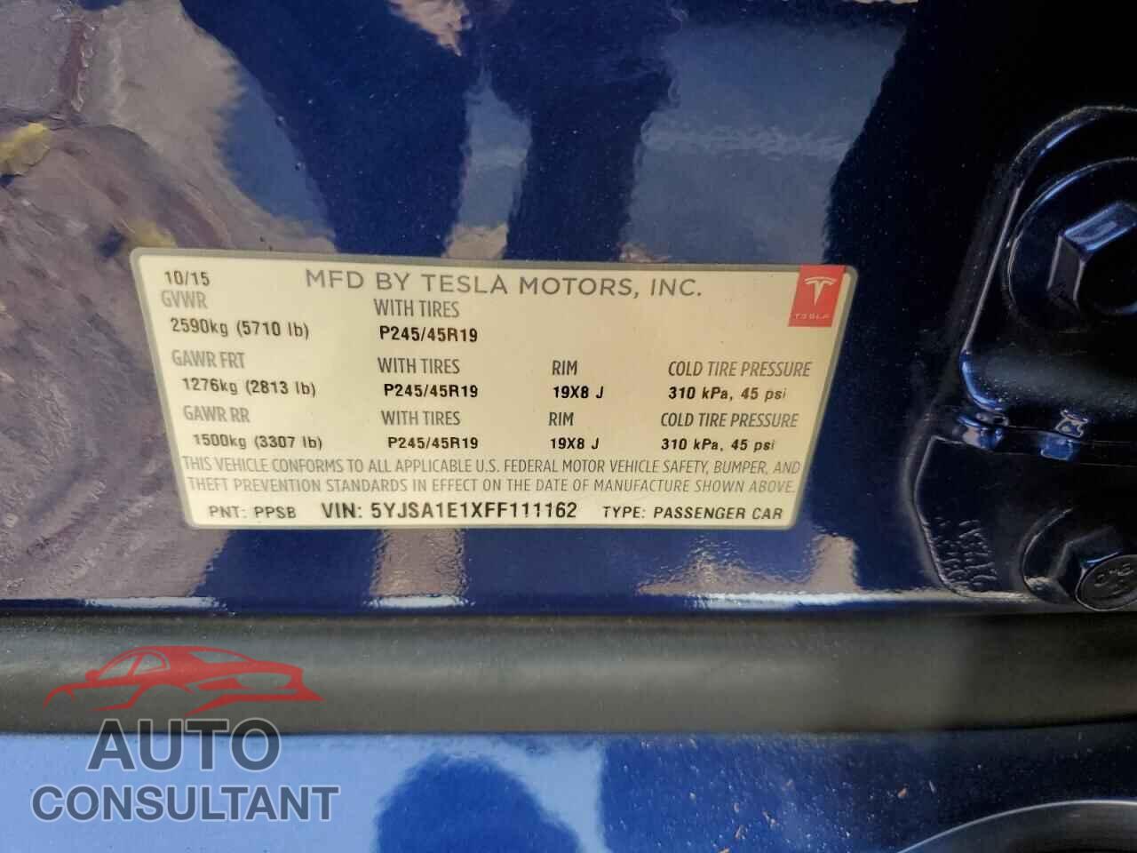 TESLA MODEL S 2015 - 5YJSA1E1XFF111162
