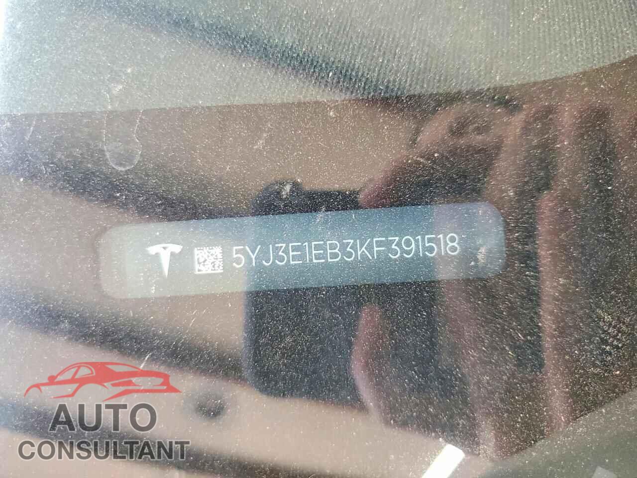 TESLA MODEL 3 2019 - 5YJ3E1EB3KF391518