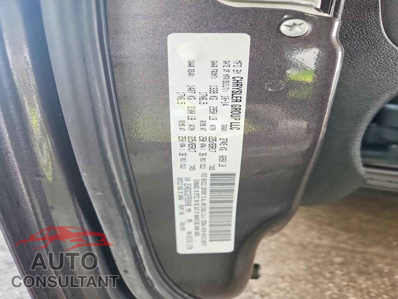 DODGE CARAVAN 2015 - 2C4RDGCG2FR593498