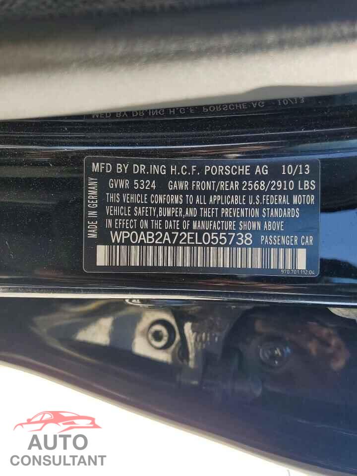 PORSCHE PANAMERA 2014 - WP0AB2A72EL055738