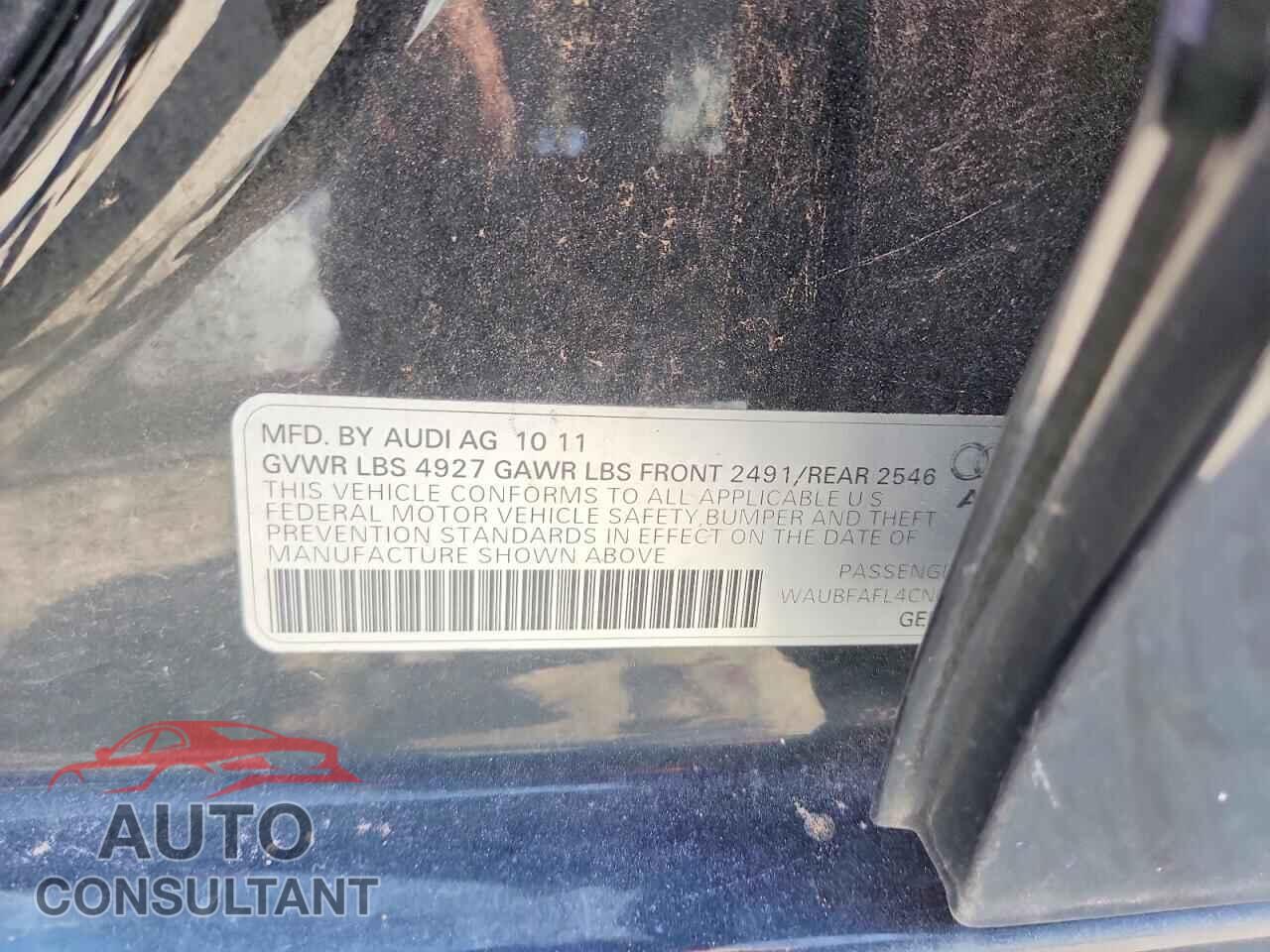 AUDI A4 2012 - WAUBFAFL4CN011912