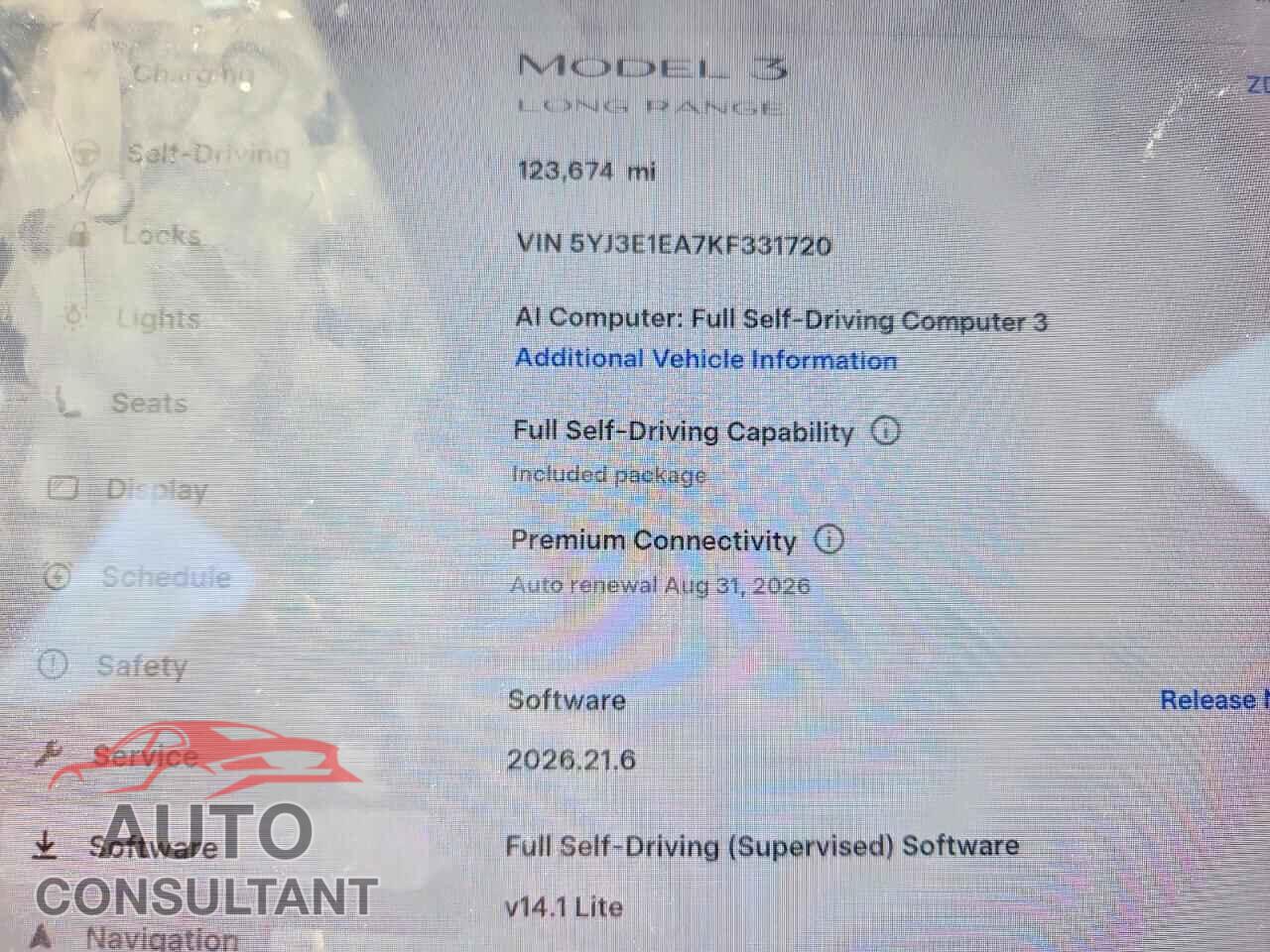 TESLA MODEL 3 2019 - 5YJ3E1EA7KF331720