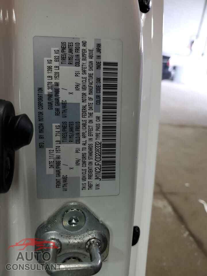 MAZDA MX5 2013 - JM1NC2JFXD0228332