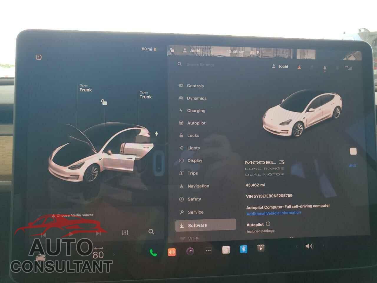 TESLA MODEL 3 2022 - 5YJ3E1EB0NF205759