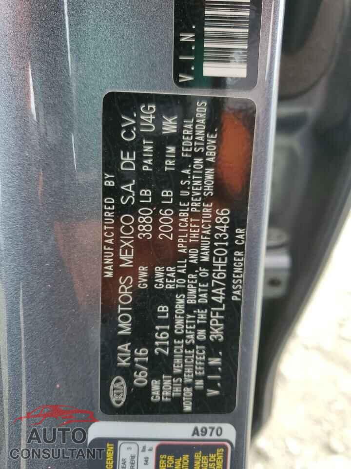 KIA FORTE 2017 - 3KPFL4A76HE013486